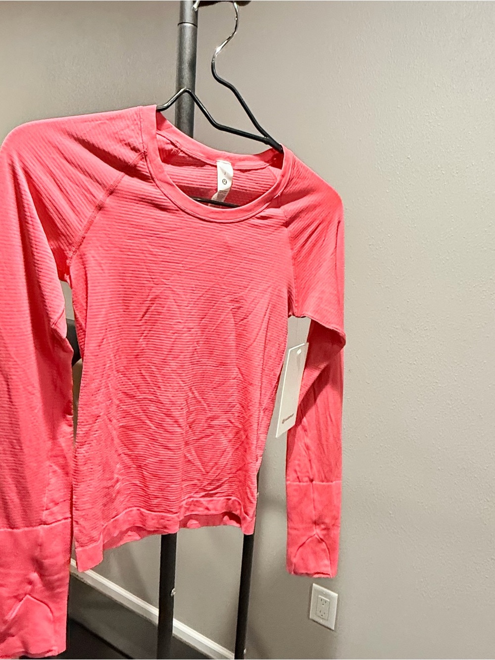 lululemon athletica Long-Sleeve Crew Top in Coral Pink